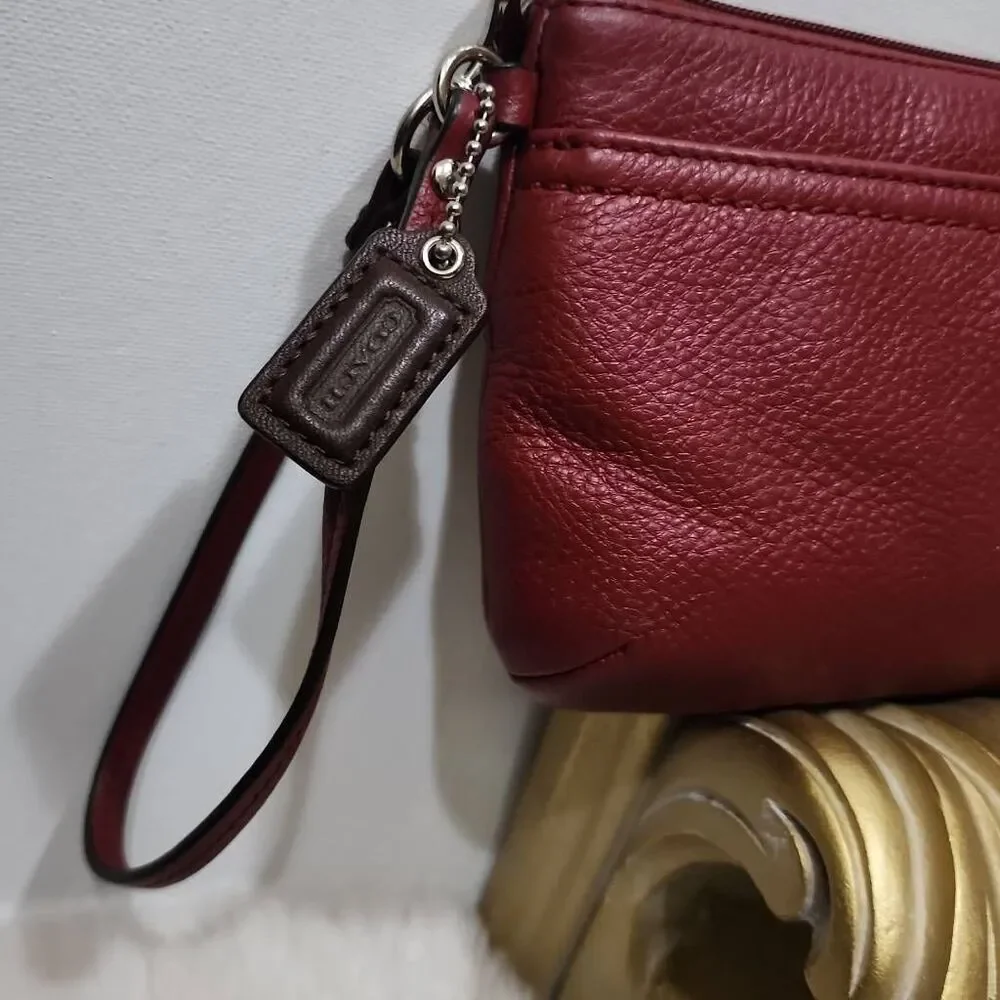 Coach Park Medium Pebbled Leather Wristlet